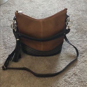 Two tone leather purse
